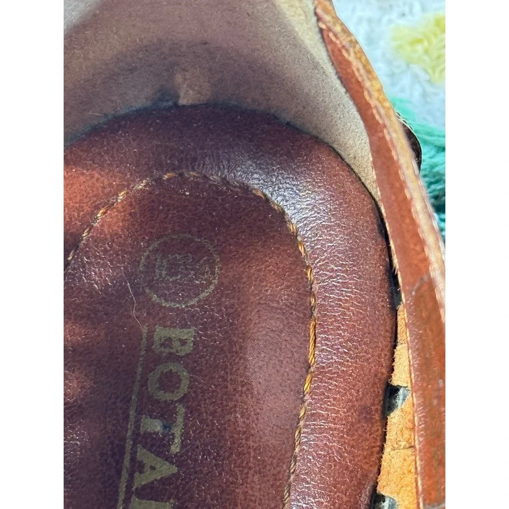 Botany 500 Vintage Brown Leather Huarache Loafers Kiltie Monk Strap Woven  10.5